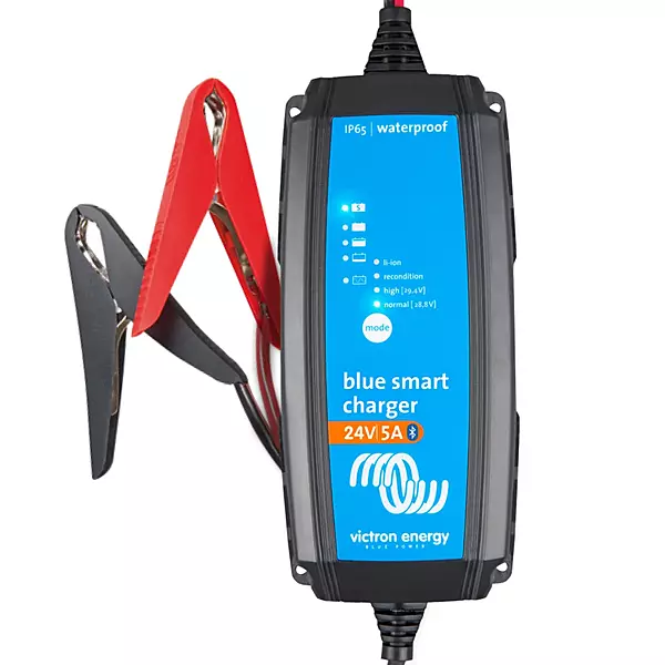 Victron Energy Blue Smart IP65 Smart Car Battery Charger 24V 5A, Float & Trickle Charger and Desulfator for Motorcycle, ATV