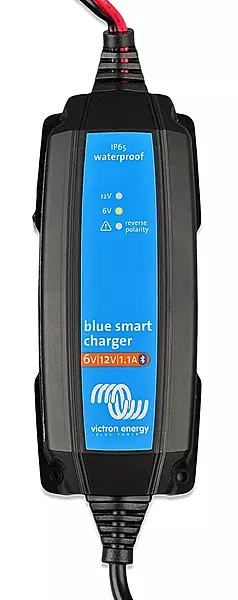 Victron Energy Blue Smart IP65 Smart Car Battery Charger 6V/12V 1.1A, Float & Trickle Charger and Desulfator for Motorcycle
