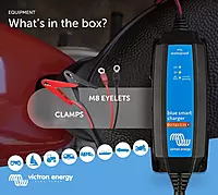 Victron Energy Blue Smart IP65 Smart Car Battery Charger 6V/12V 1.1A, Float & Trickle Charger and Desulfator for Motorcycle