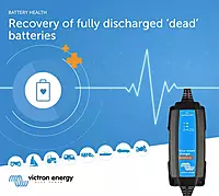Victron Energy Blue Smart IP65 Smart Car Battery Charger 6V/12V 1.1A, Float & Trickle Charger and Desulfator for Motorcycle