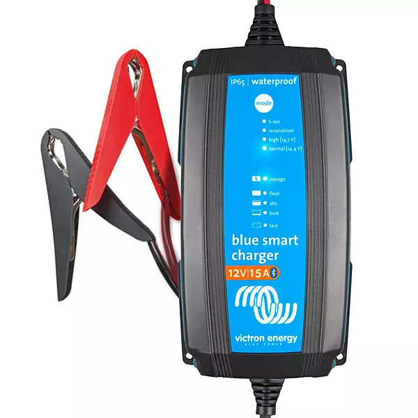 Victron Energy Blue Smart IP65 Smart Car Battery Charger 12V 15A, Float & Trickle Charger and Desulfator for Motorcycle, ATV