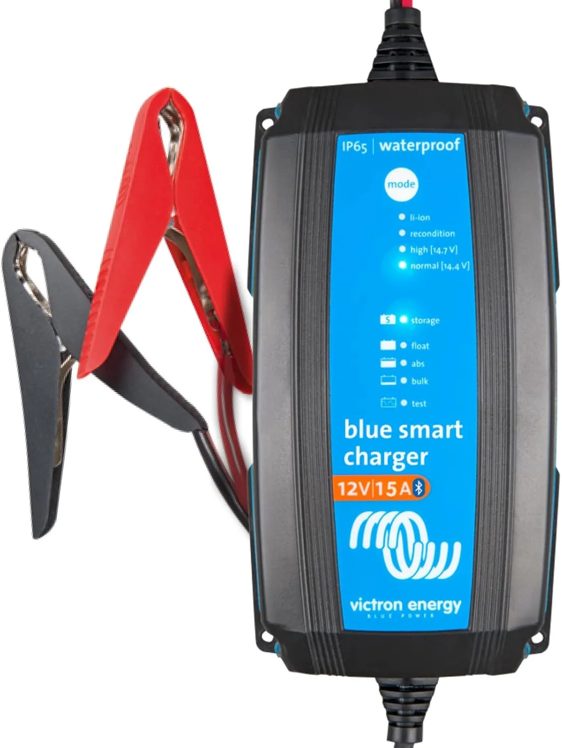Victron Energy Blue Smart IP65 Smart Car Battery Charger 12V 15A, Float & Trickle Charger and Desulfator for Motorcycle, ATV