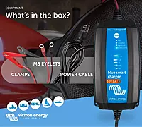 Victron Energy Blue Smart IP65 Smart Car Battery Charger 24V 8A, Float & Trickle Charger and Desulfator for Motorcycle, ATV