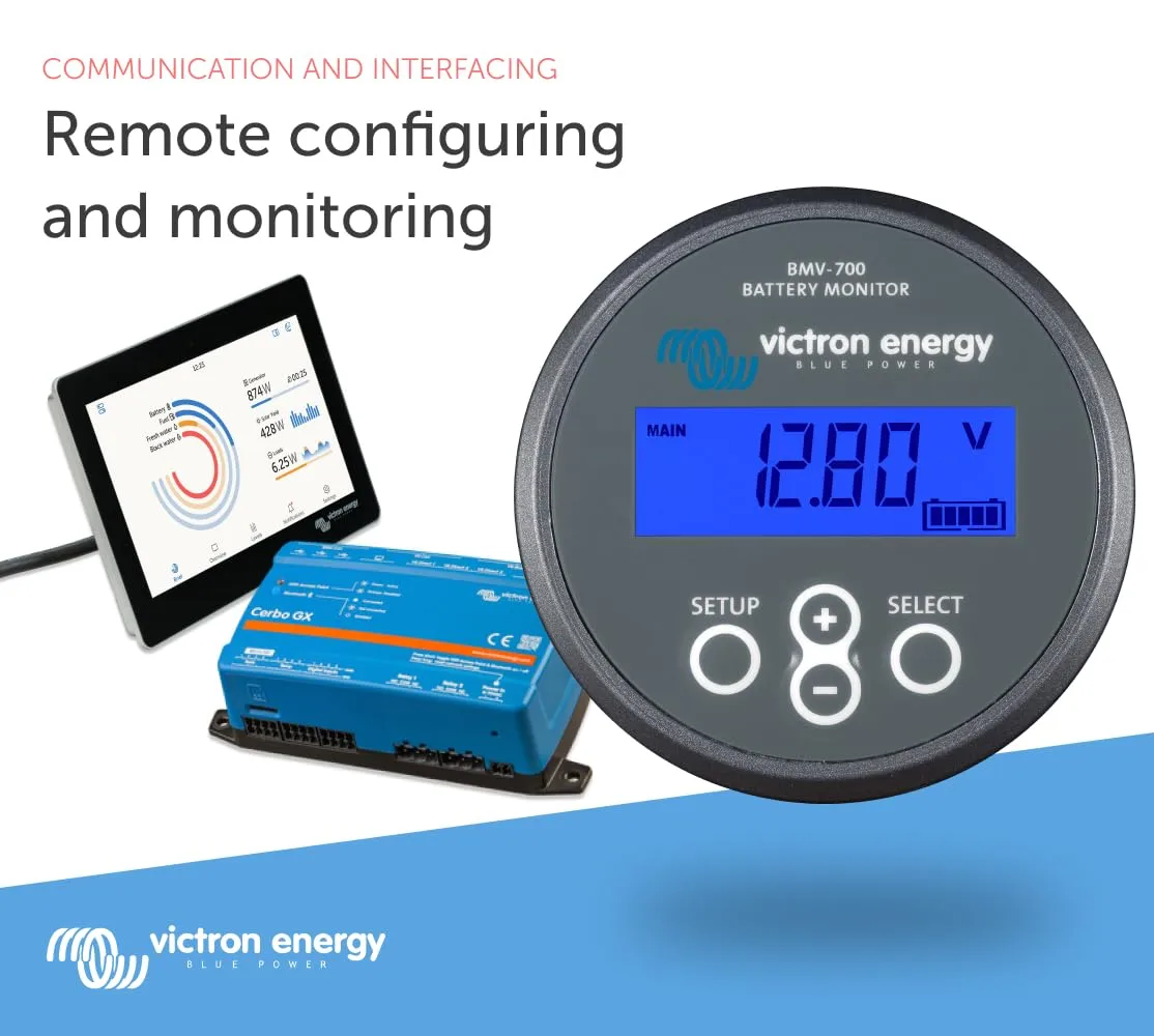 Victron Energy BMV-700 Series Battery Monitor with Shunt & Display