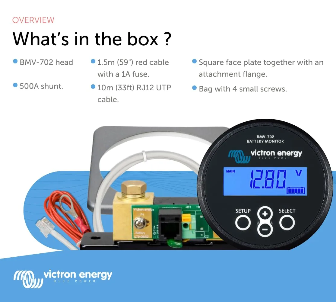 Victron Energy BMV-702 Battery Monitor (Black) BMV 702 - Black