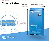 Victron Energy Centaur 12-Volt 100 Amp 3-Bank Battery Charger - 120-240VAC