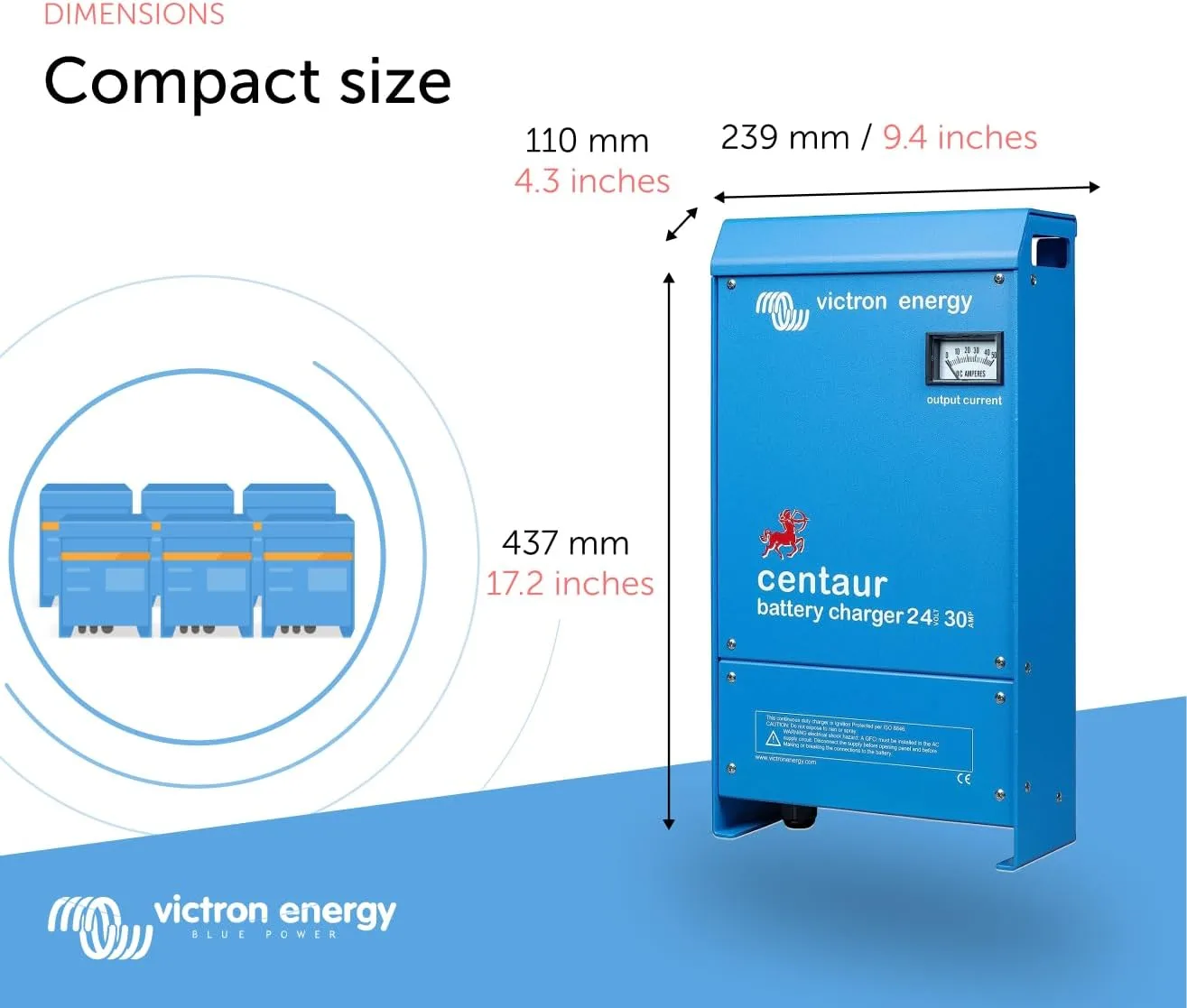 Victron Energy Centaur 24-Volt 30 amp 3 Bank Battery Charger