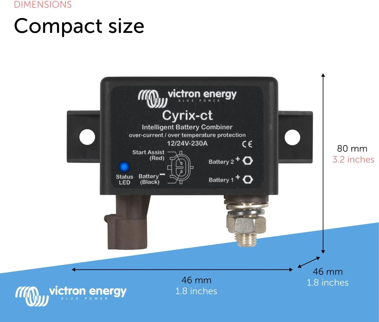 Victron Cyrix-Li-ct 12/24V-230A Intelligent Li-Ion Battery Combiner