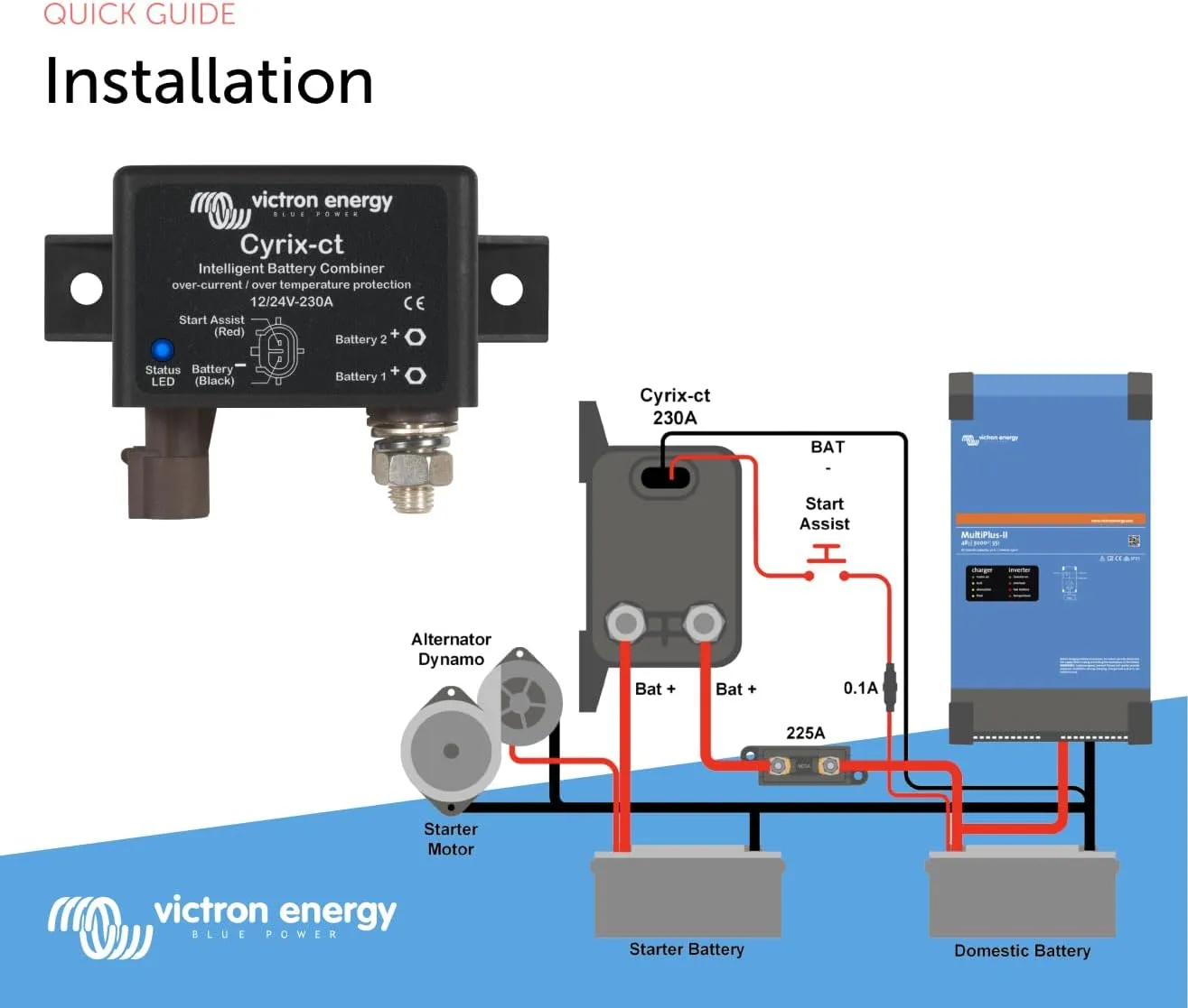 Victron Cyrix-Li-ct 12/24V-230A Intelligent Li-Ion Battery Combiner