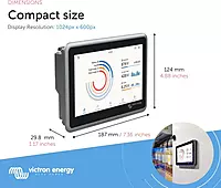 Victron Energy Ekrano GX with Built-in Waterproof 7-Inch Display - Remote Access & Control with Victron Remote Monitoring