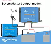 Victron Energy Smart IP43 12-Volt 30 AMP 120-240VAC, (1+1) Output Battery Charger with Bluetooth