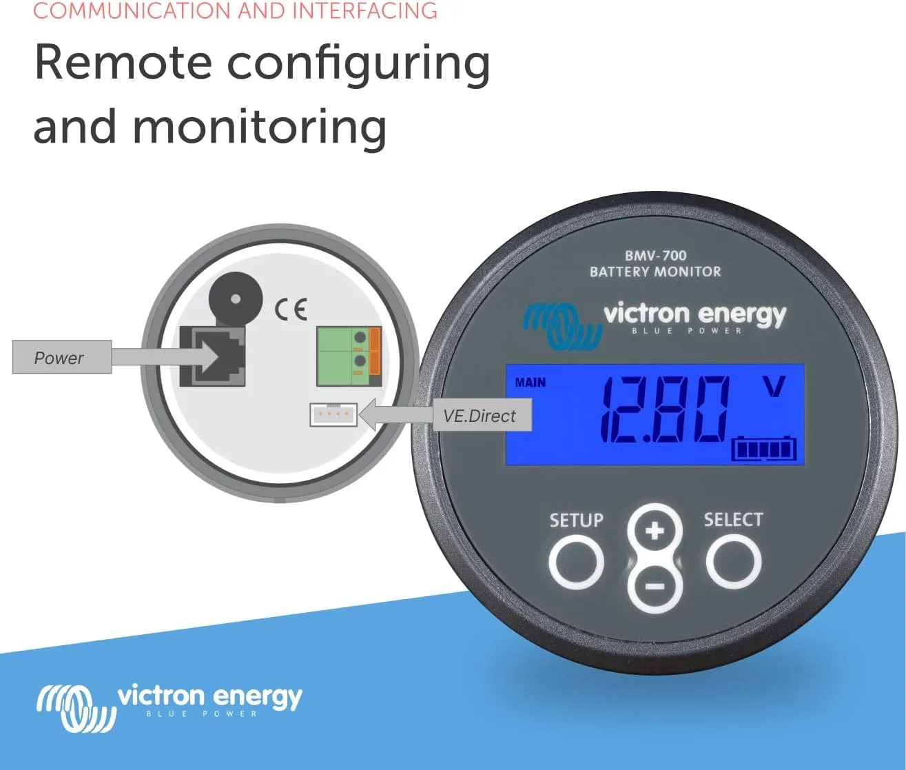 Victron Energy MPPT Control - Controllers for Solar Panels - Remote configuring and Monitoring