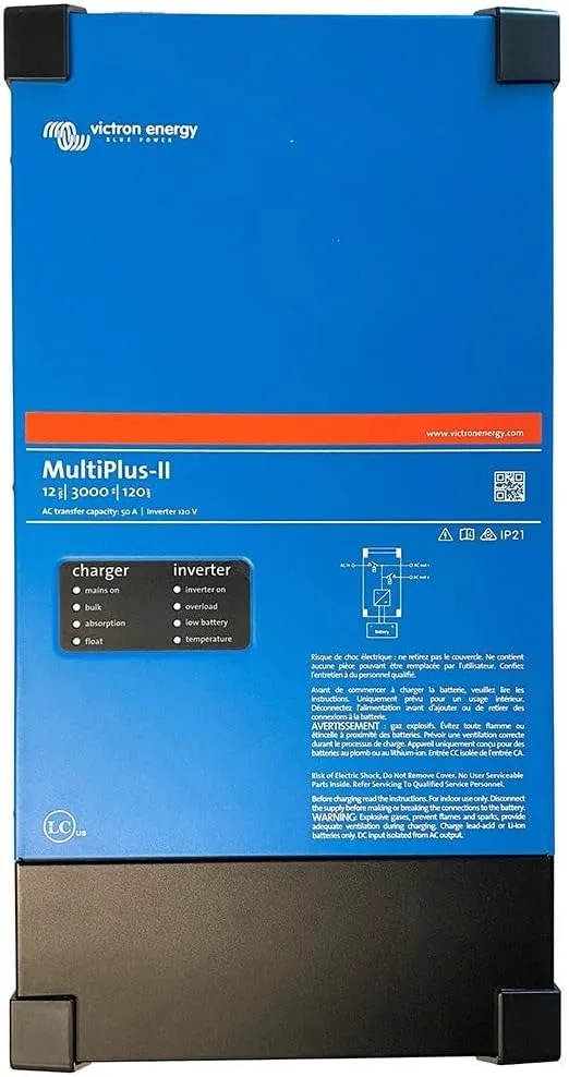 Victron Energy MultiPlus-II Pure Sine Wave Inverter Charger, UL-Certified, 120V