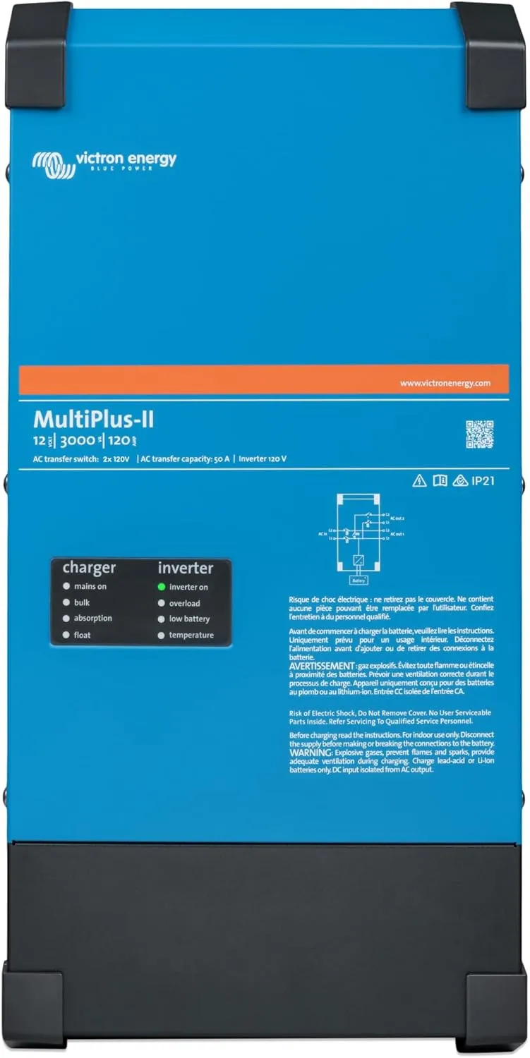 Victron Energy MultiPlus-II Pure Sine Wave Inverter Charger 3000VA