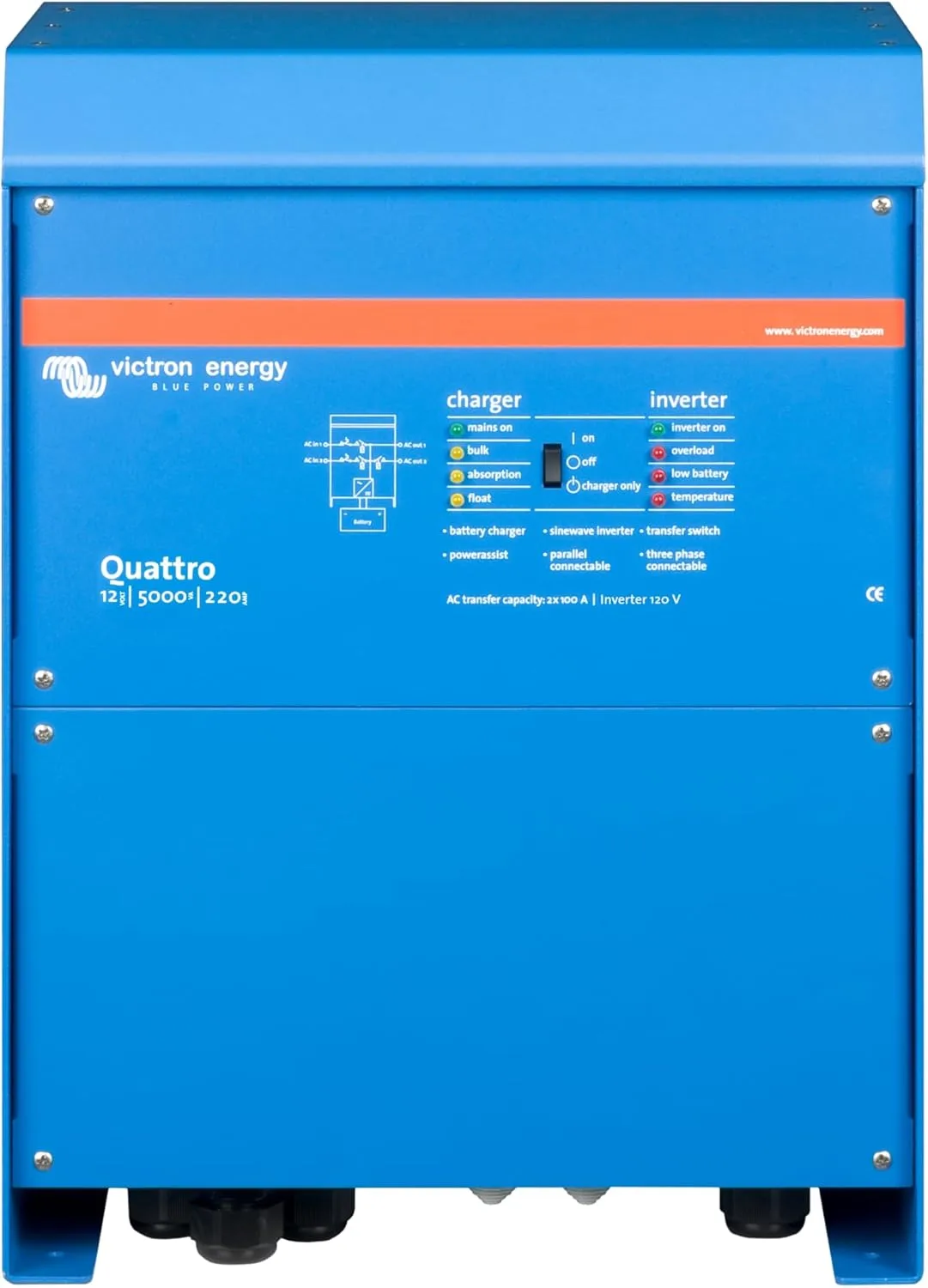 VICTRON ENERGY Quattro Inverter/Charger 5000W