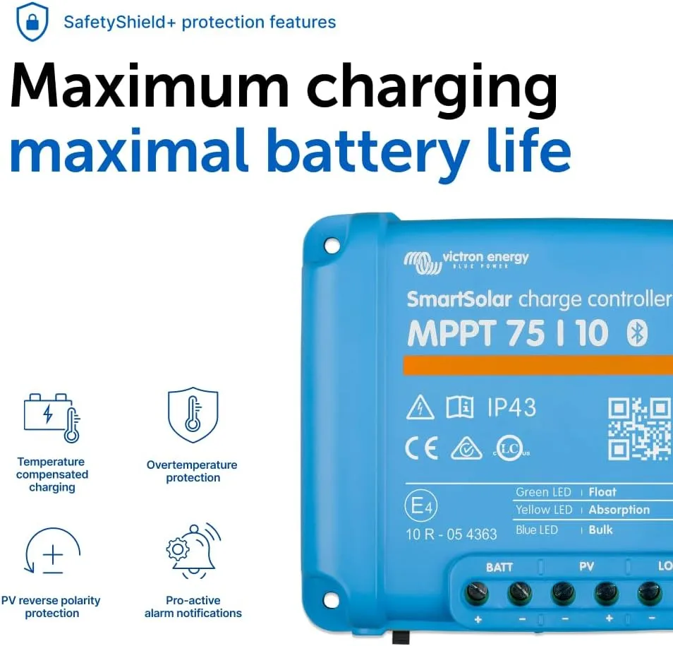 Victron Energy SmartSolar MPPT Solar Charge Controller (Bluetooth)