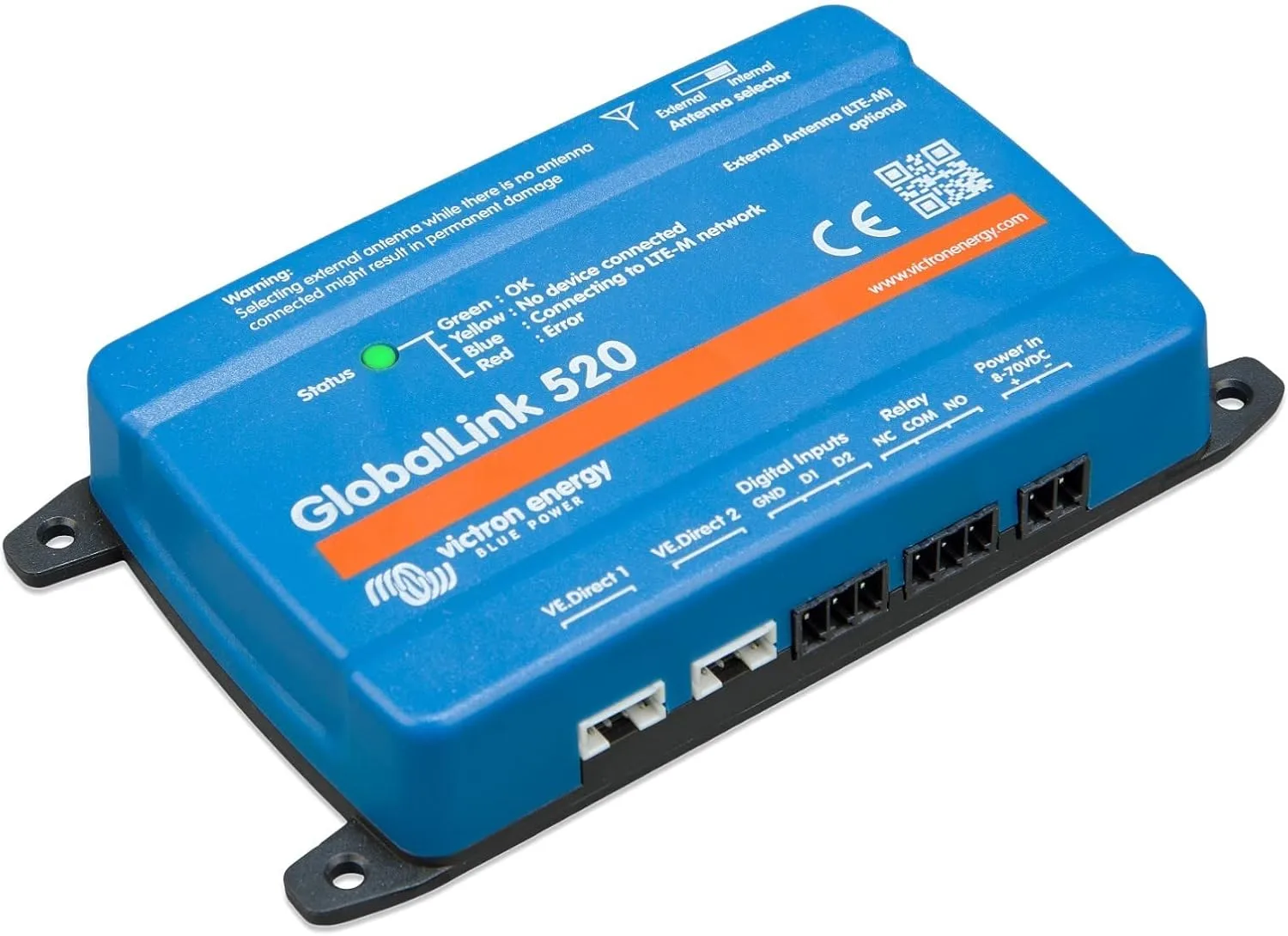 Victron GlobalLink 520 4G LTE-M Remote Monitoring Device w/5-Year Pre-Paid SIM Card Uses AT&T & T-Mobile