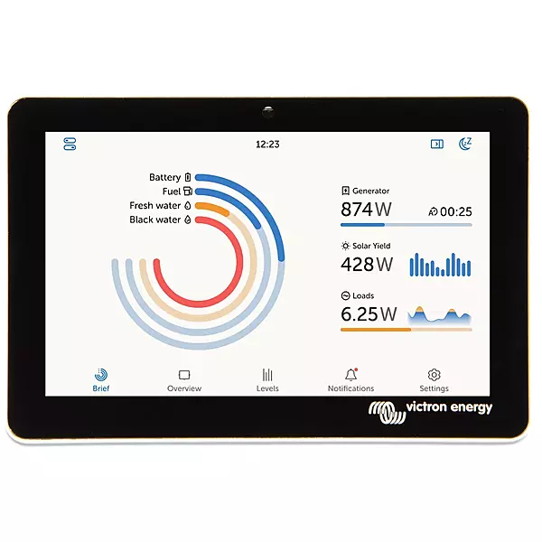 Victron Energy GX Touch 70 Display Screen - Waterproof 7-Inch Touchscreen for Cerbo GX for System Monitoring and Control