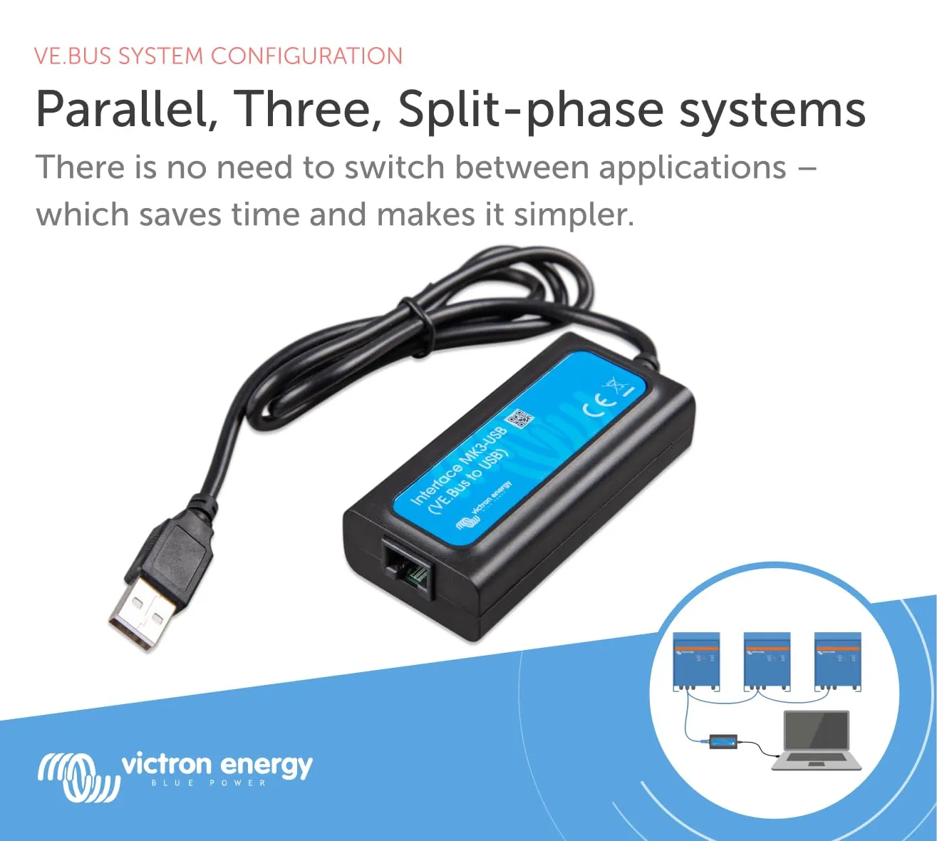 Victron Energy Interface MK3-USB (VE.Bus to USB) Module