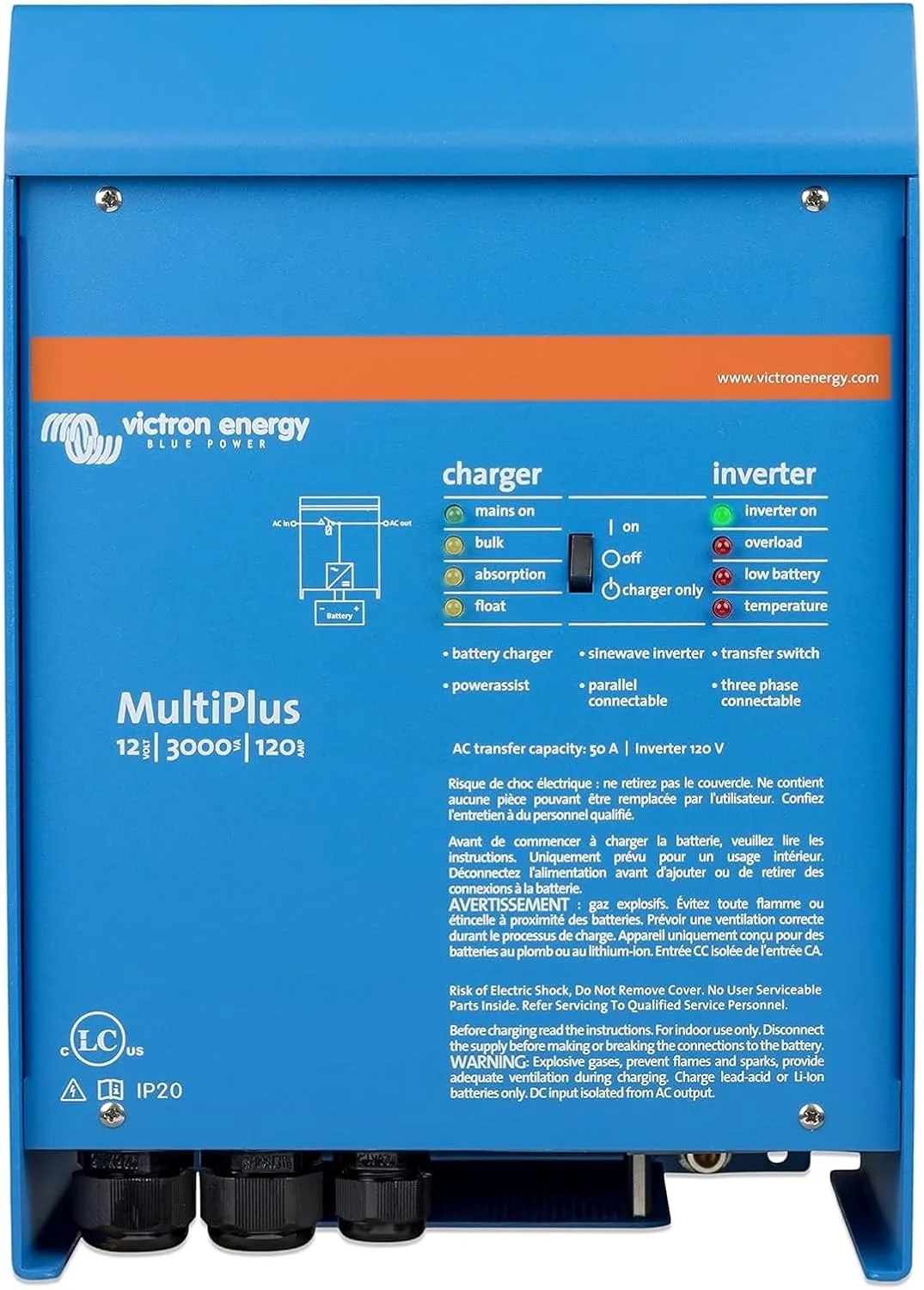 Victron Energy MultiPlus 12V 3000VA Inverter/Charger