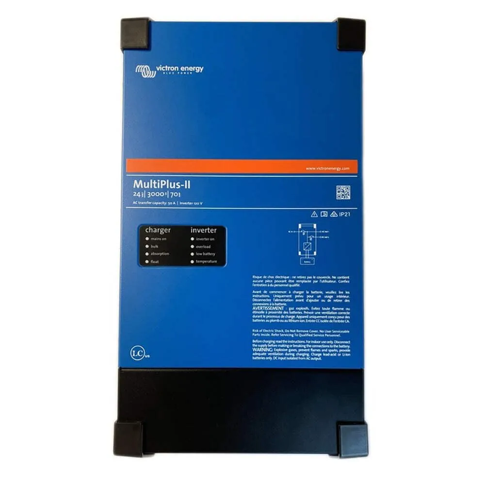 Victron Energy MultiPlus-II Pure Sine Wave Inverter Charger, UL-Certified, 3000VA