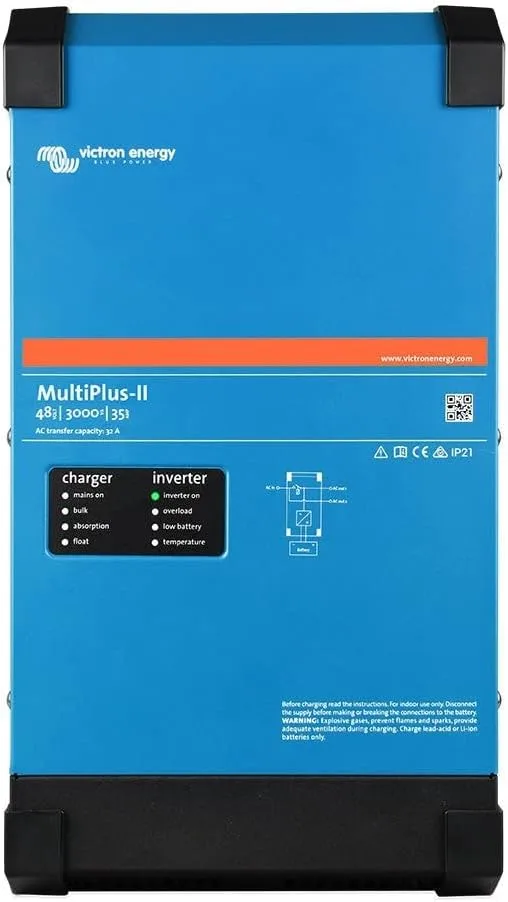 Victron Energy MultiPlus-II Pure Sine Wave Inverter Charger, UL-Certified, 120V