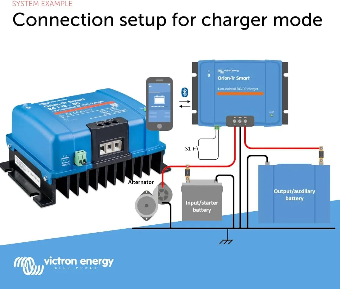 Victron Energy Orion-Tr Smart DC to DC Charger (Bluetooth) - 24/12-Volt 30 amp 360-Watt - NON-ISOLATED