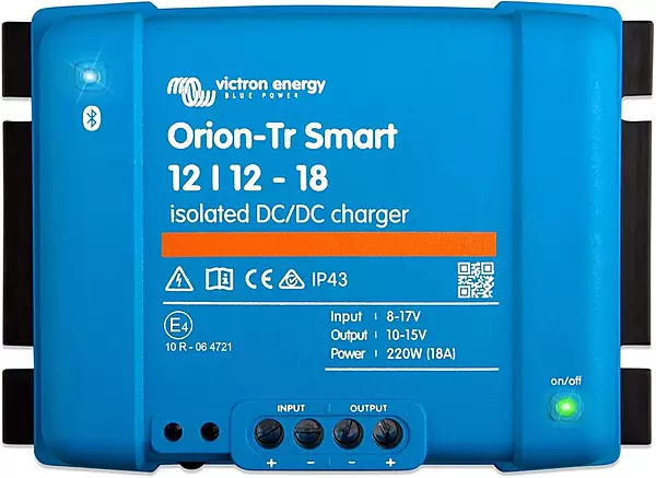Victron Energy Orion-Tr Smart DC to DC Charger (Bluetooth) - 12/12-Volt 18 amp 220-Watt