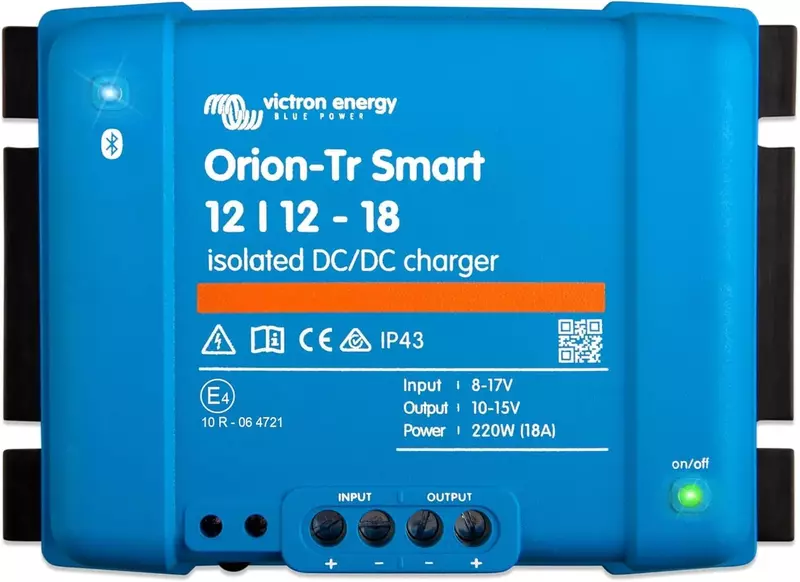 Victron Energy Orion-Tr Smart DC to DC Charger (Bluetooth) - 12/12-Volt 18 amp 220-Watt