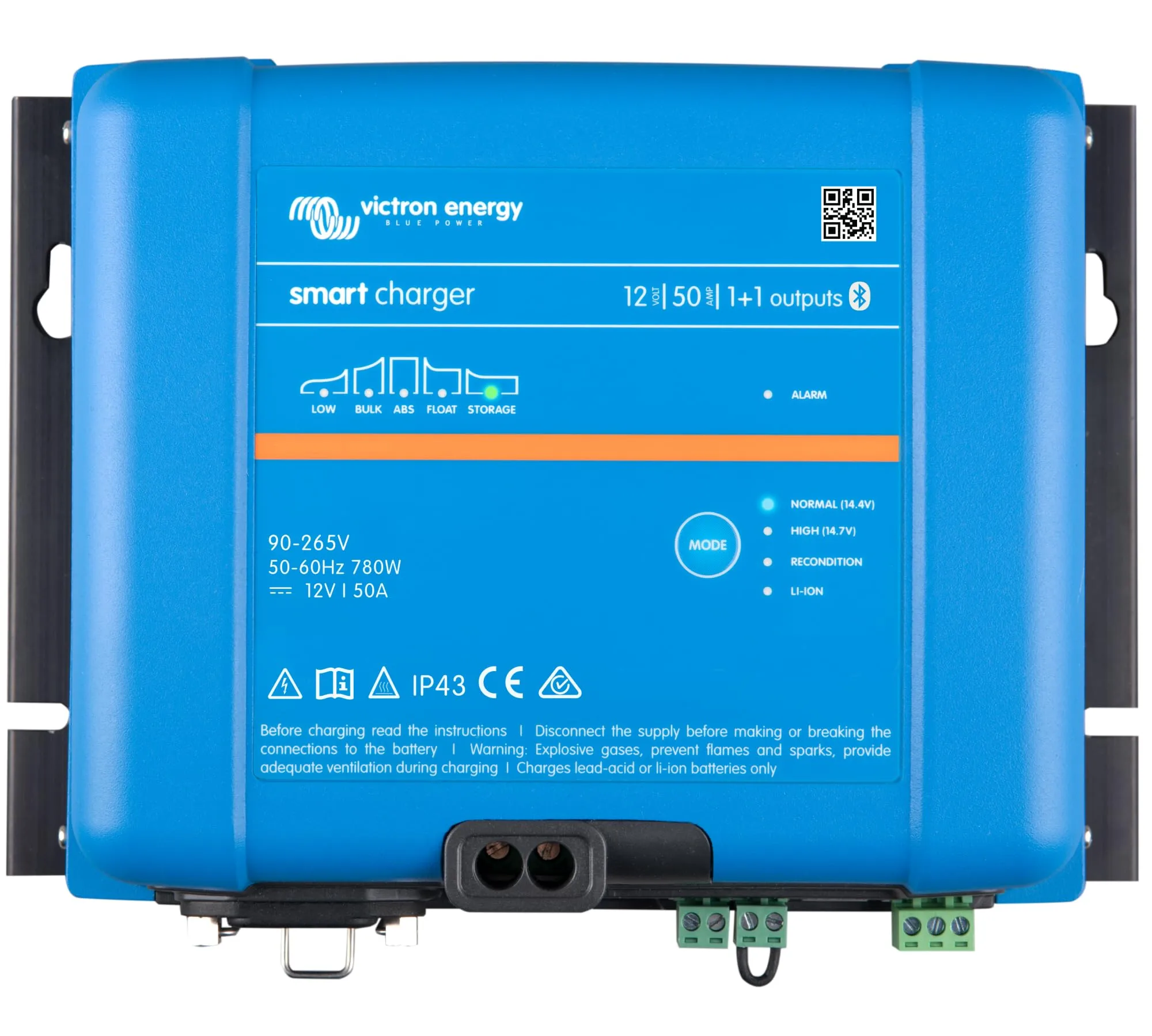 Victron Phoenix Smart IP43 12-Volt 50 AMP 120-240VAC (1+1) Battery Charger with Bluetooth