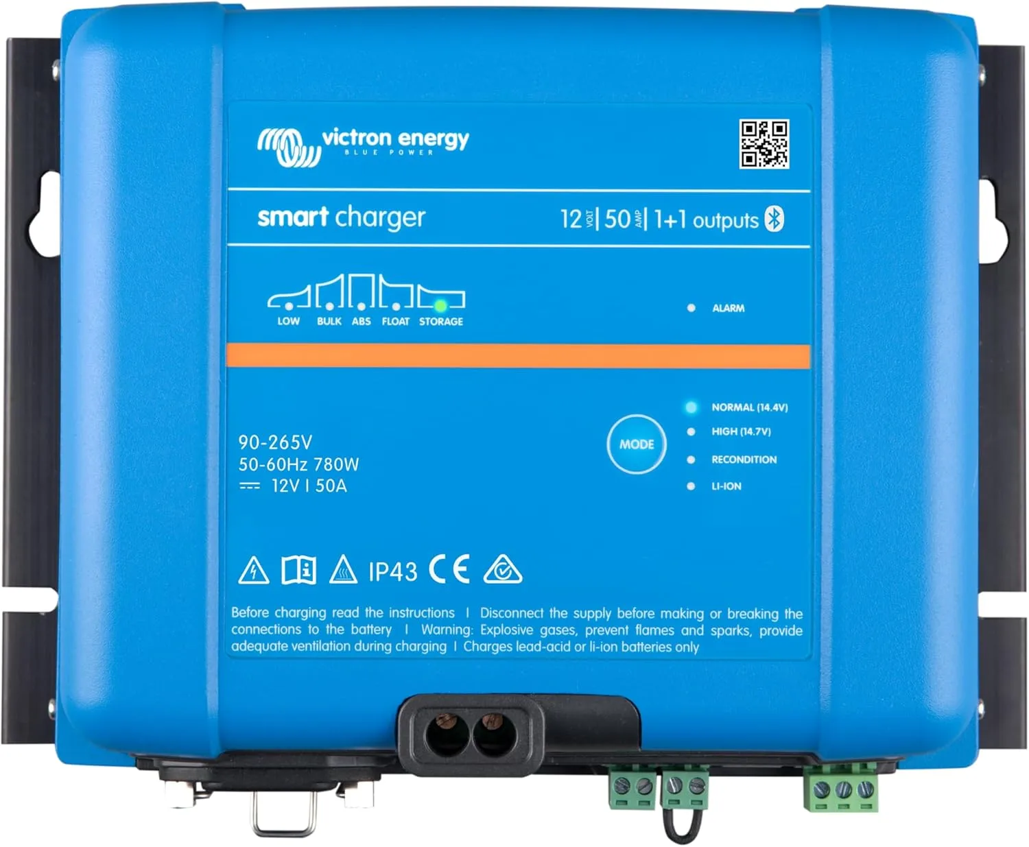 Victron Phoenix Smart IP43 12-Volt 50 AMP 120-240VAC (1+1) Battery Charger with Bluetooth