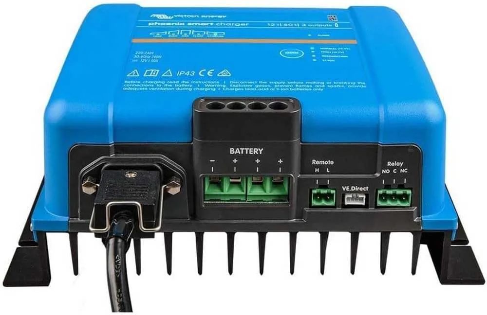 Victron Phoenix Smart IP43 Charger 12/50 (3) 120-240VAC Requires 5-15P Mains Cord