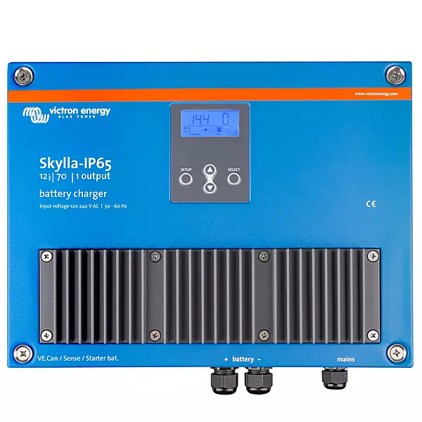 Victron Energy Skylla-IP65 12-Volt 70 amp 120-240VAC Battery Charger, 1+1 Isolated Outputs