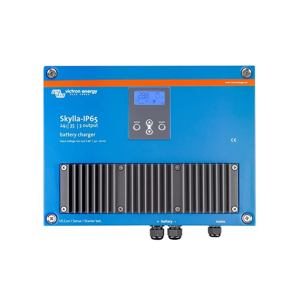Victron Energy Skylla-IP65 24-Volt 35 amp 120-240VAC Battery Charger, 3 Isolated Outputs