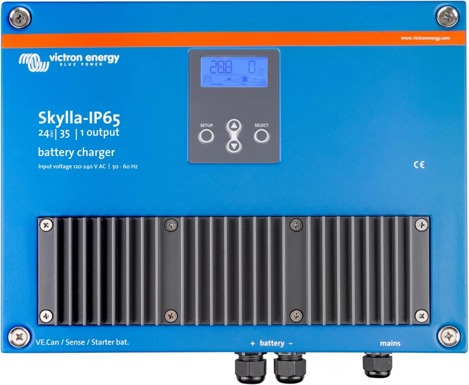 Victron Energy Skylla-IP65 24-Volt 35 amp 120-240VAC Battery Charger, 1+1 Isolated Outputs