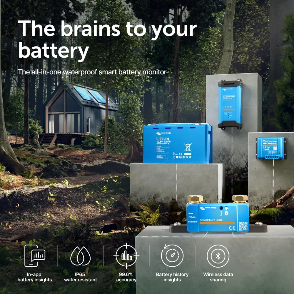 Victron Energy SmartShunt IP65 Bluetooth Battery Monitor 6.5V-70V