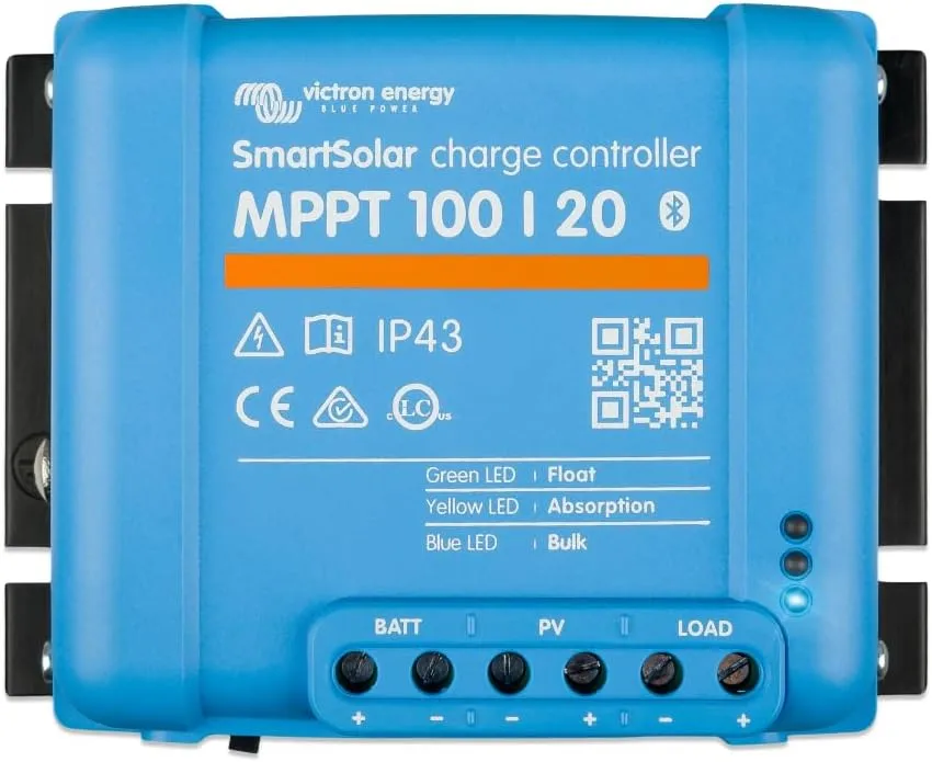 Victron Energy SmartSolar MPPT Solar Charge Controller (Bluetooth) - Charge Controllers for Solar Panels - 100V, 20 amp