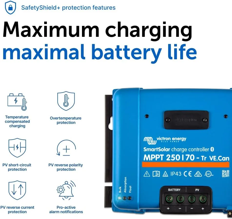Victron Energy SmartSolar MPPT VE.Can Solar Charge Controller