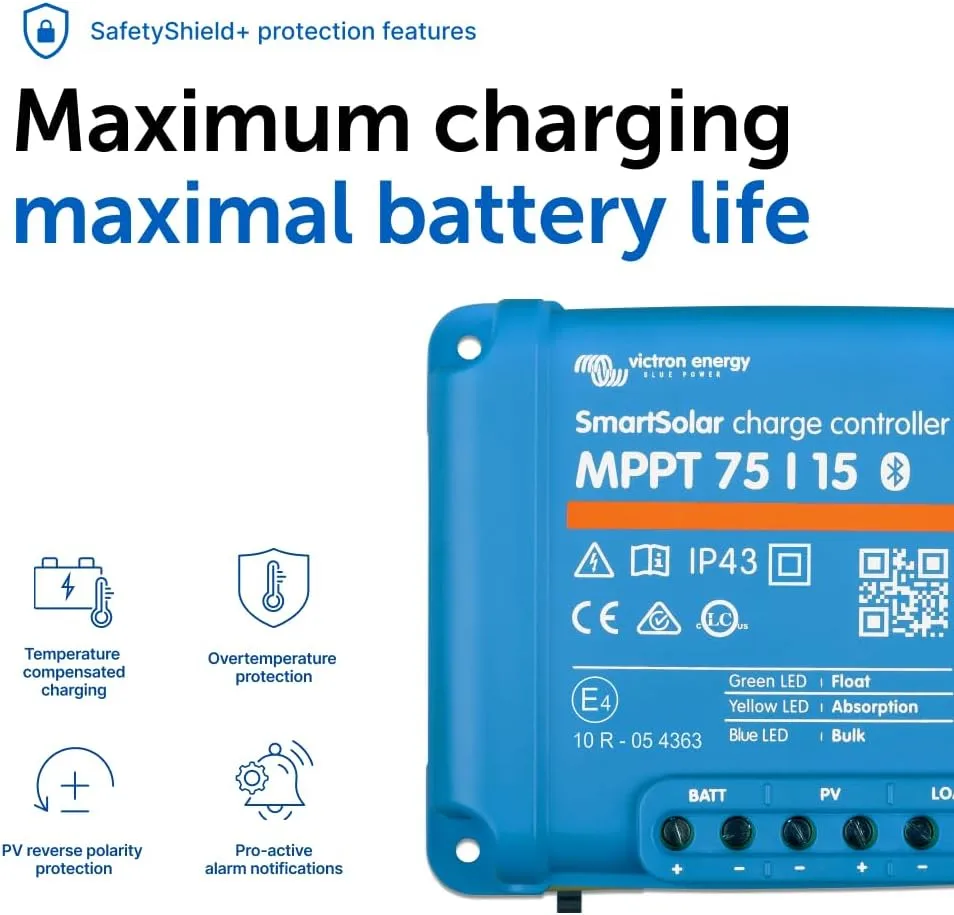 Victron Energy SmartSolar MPPT Solar Charge Controller (Bluetooth)