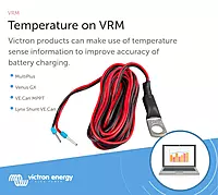 Victron Energy Temperature Sensor for Victron Energy Quattro, MultiPlus and GX Device for Quattro, MultiPlus and GX Device