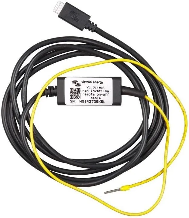 Victron Energy VE.Direct Non-Inverting Remote On-Off Cable – Enables Direct Remote Control of Compatible Battery Systems