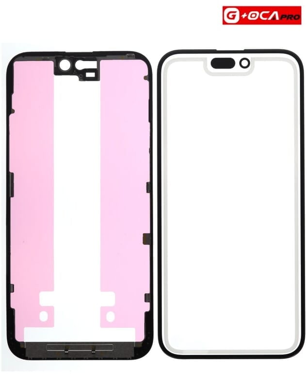 Vidrio Frontal para iPhone 15 Plus - (Front Glass + Frame + Oca Pro)