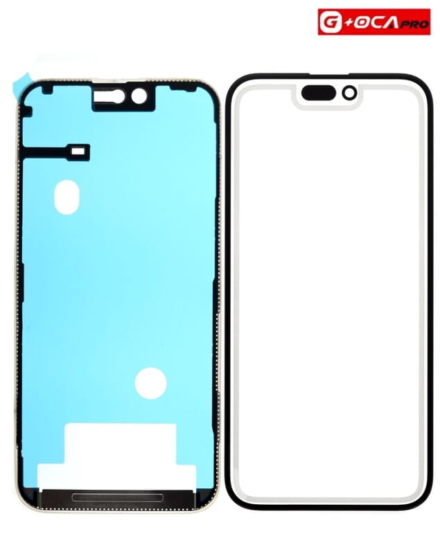 Vidrio Frontal para iPhone 15 Pro Max - (Front Glass + Frame + Oca Pro) Vidrio Frontal para iPhone 15 Pro Max - (Front Glass + Frame + Oca Pro)