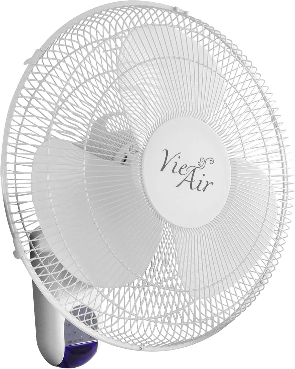 Vie Air 16" Plastic Wall Fan with Remote Control in White