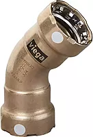 Viega MegaPress 3/4" 45° Copper Nickel Elbow - Double Press Connection - Smart Connect Technology