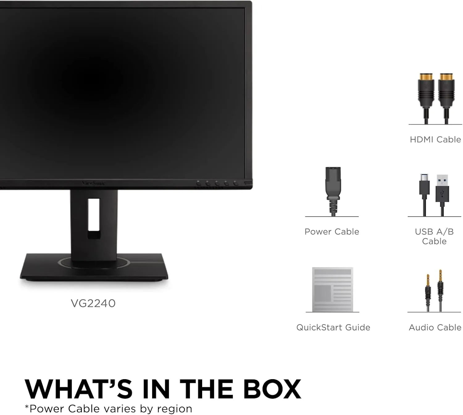 VIEWSONIC Full HD 1080p Ergonomic Monitor with HDMI, DisplayPort, VGA and USB Hub