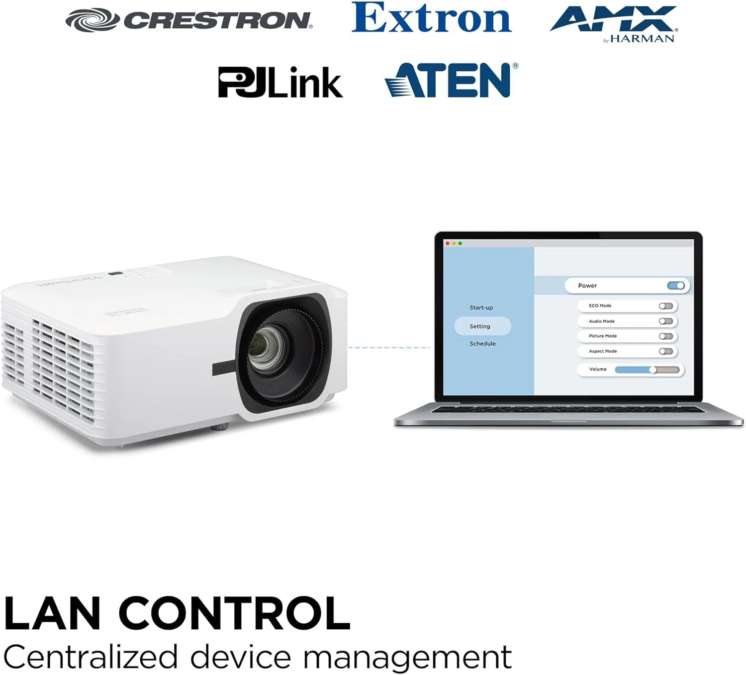 ViewSonic LS630W 4500 Lumens DLP WXGA Laser Projector with 1.3x Optical Zoom, H/V Keystone