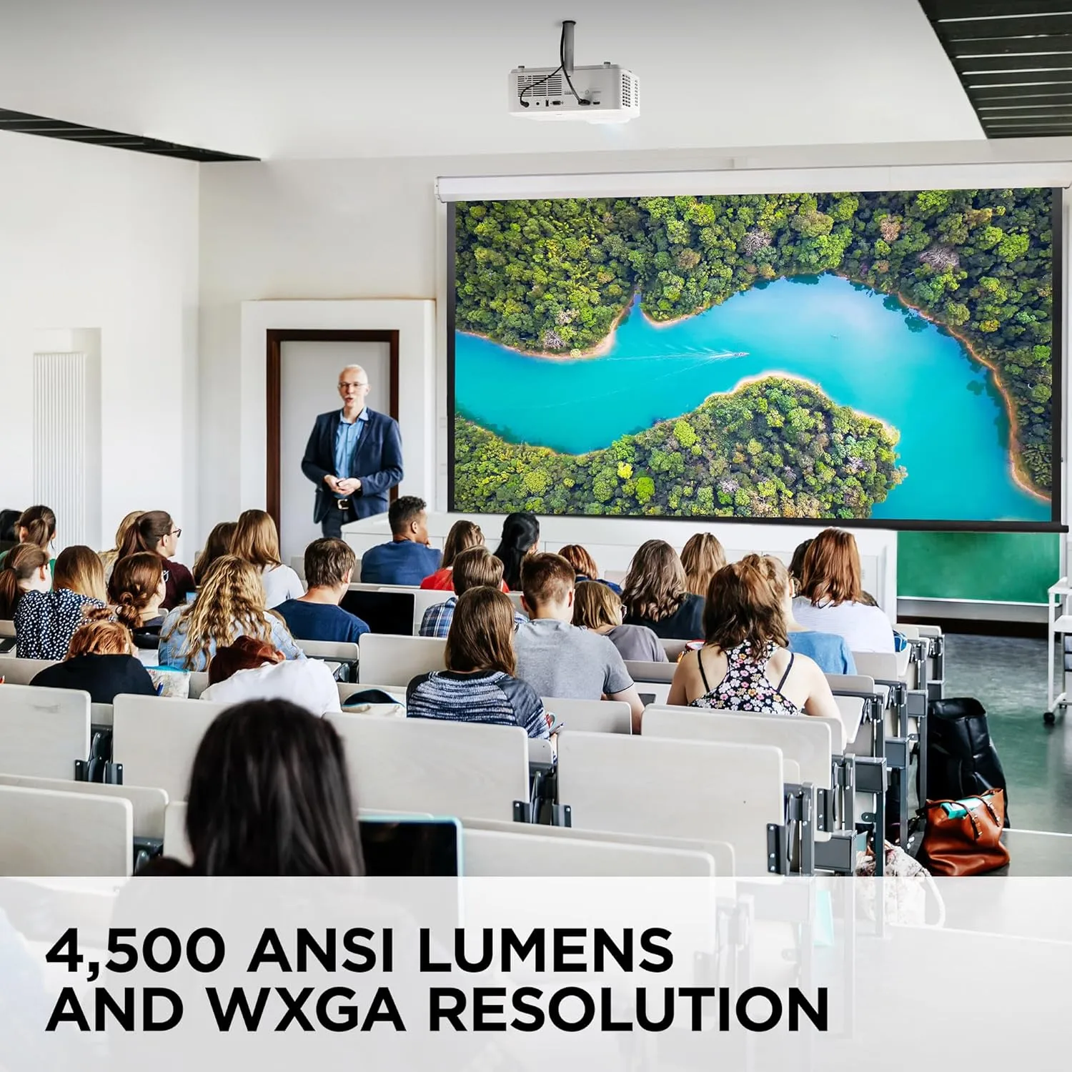 ViewSonic LS630W 4500 Lumens DLP WXGA Laser Projector with 1.3x Optical Zoom, H/V Keystone