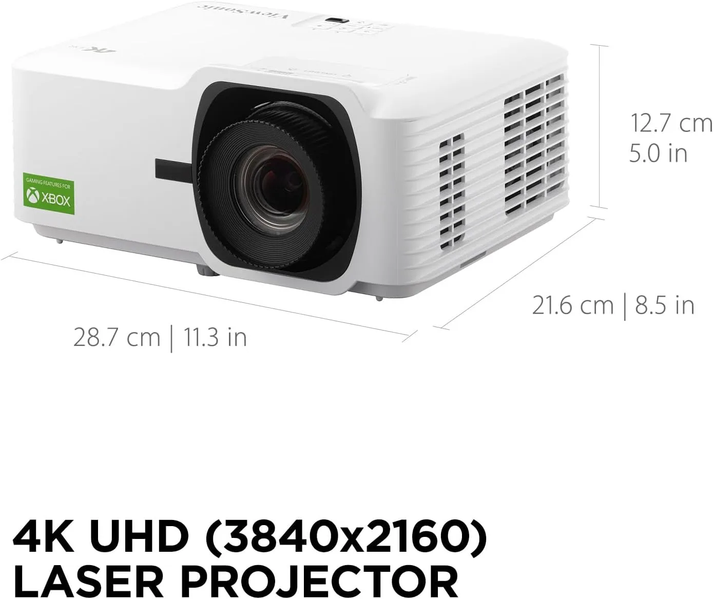 ViewSonic LX700-4K UHD 3500 Lumens Laser Projector Designed for Xbox with 4.2ms Response Time, 240Hz Refresh Rate