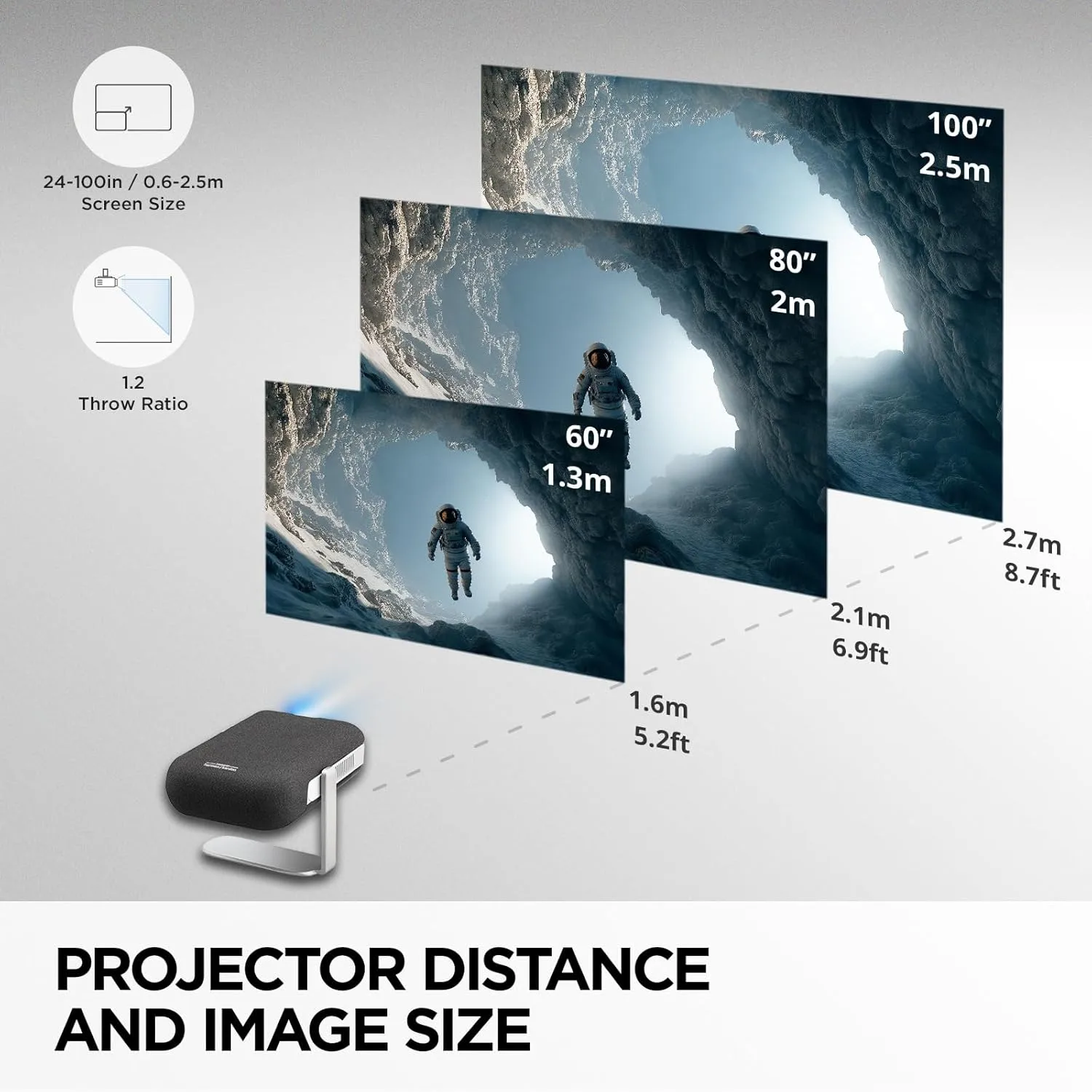 ViewSonic M1X Portable LED Projector with Smart Stand, Harman Kardon Speakers, Built-In Battery, H/V Keystone